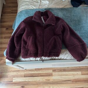Women's Lululemon Burgundy Sherpa Jacket